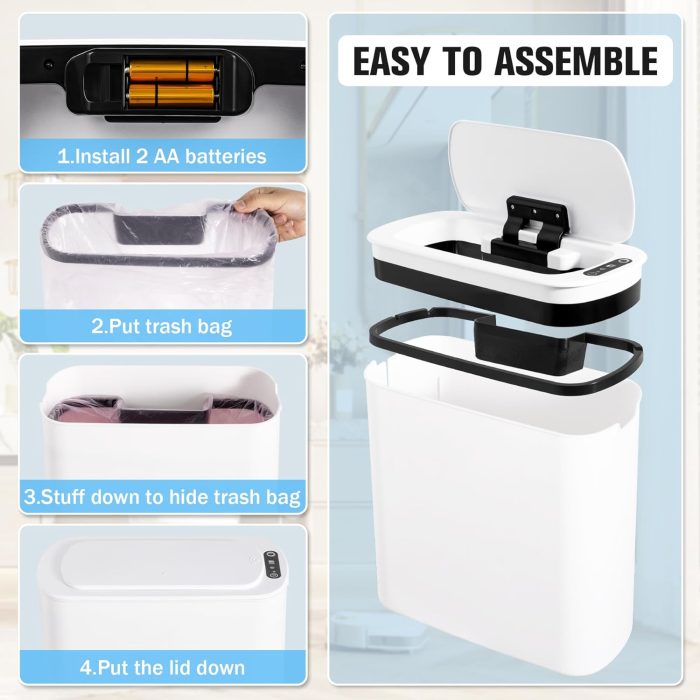 5 Gallon Automatic Bathroom Trash Can - Image 6