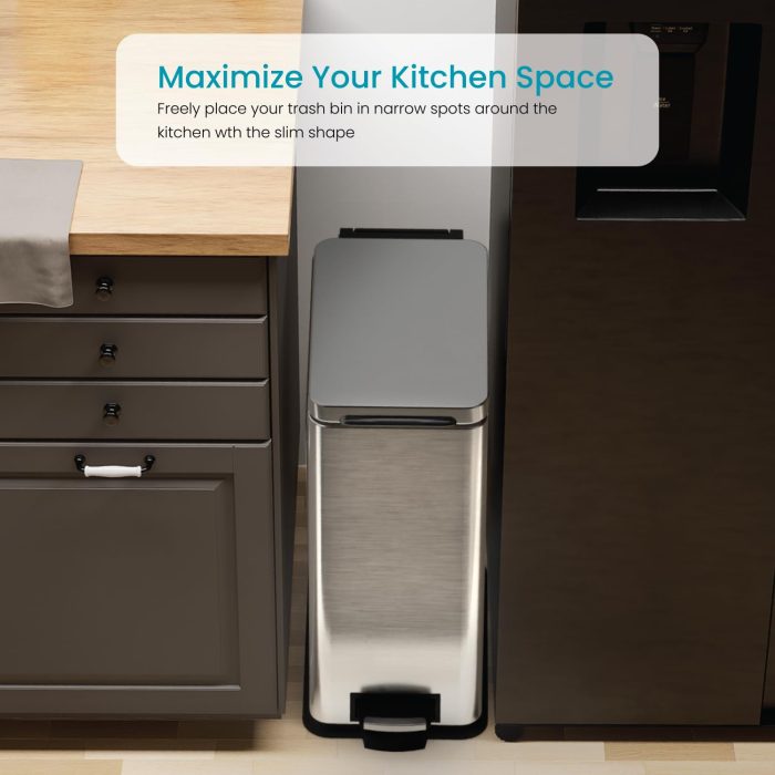 8 Gallon Slim Kitchen Trash Can - Image 6